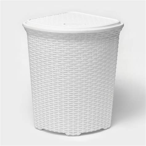 Корзина для белья угловая с крышкой «Ротанг», 60 л, 40×40×58 см, цвет ...