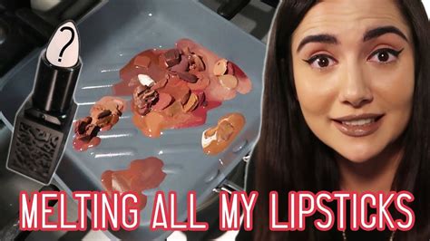 Melting All My Nude Lipsticks Together YouTube
