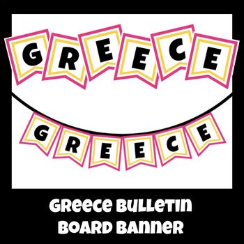 Greece Bulletin Board Banner By Sydney Hinz Tpt