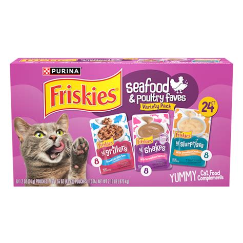 Friskies Seafood And Poultry Cat Food Topper Variety Pack 24ct Purina