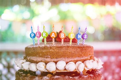 Detail Of Strawberry And Meringue Naked Cake Seen From Above Stories High Translation Of