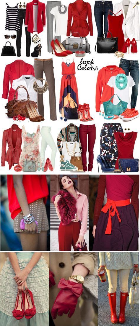 Сочетание красного цвета в одежде Красный цвет в одежде поддерживает ...