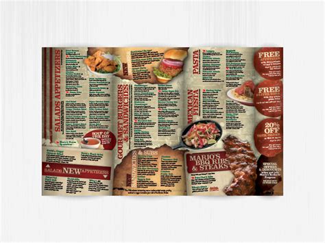 Mario's Pizza Menu on Behance