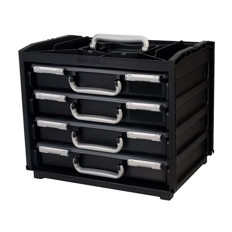 Raaco 137225 HandyBox 55 X 4 Black Silver Rapid Electronics