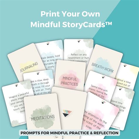 Printable Self Care Card Deck Affirmations Inspiration Mindful