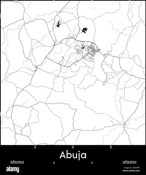 City Map Africa Nigeria Abuja Vector Illustration Stock Vector Image