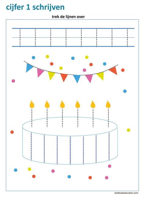 Werkblad Cijfer 1 Schrijven Eerste Leerjaar Werkbladen Werkbladen
