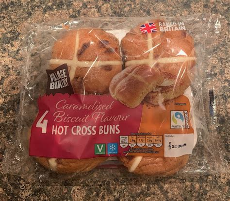 FOODSTUFF FINDS Caramelised Biscuit Hot Cross Buns Aldi By Cinabar