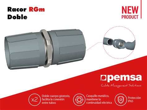 Pemsa presenta el Racor RGm Doble para conexión de tubos flexibles