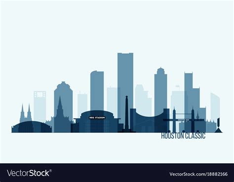 Houston skyline buildings Royalty Free Vector Image