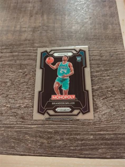 BRANDON MILLER 2023 24 Panini Monopoly Prizm Base Recrue RC 15 Hornets