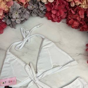Swim Sexy White Floral Embroidered Triangle Bikini Poshmark