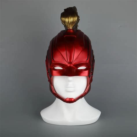 2019 Movie Captain Marvel Mask Superhero Captain Marvel Cosplay Helmet ...