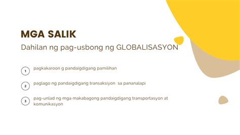 Kaugnayan Ng Pag Unlad Sa Globalisasyon