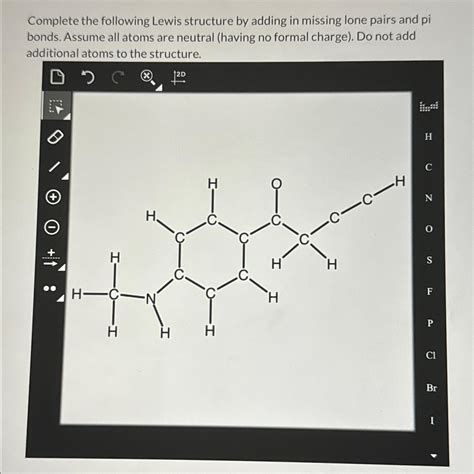 Solved Complete the following Lewis structure by adding in | Chegg.com