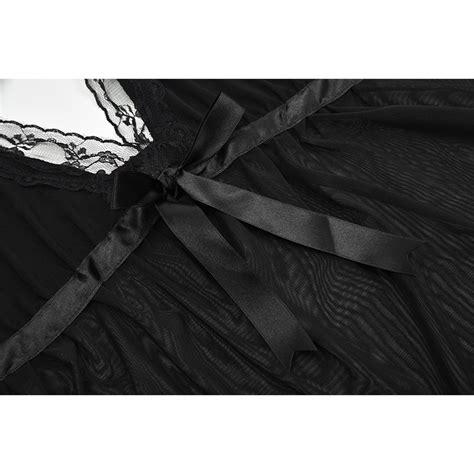 Sexy Black Sheer Mesh Low Cut Halterneck Backless Babydoll Lingerie N19227