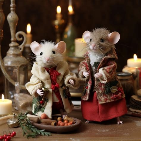 winter christmas mouse mice art  stock photo public domain pictures