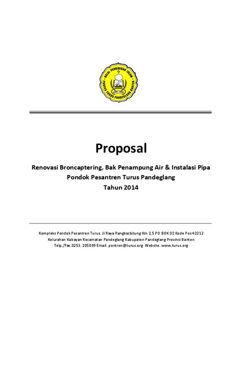 Proposal Pengadaan Penampungan Air Bersih