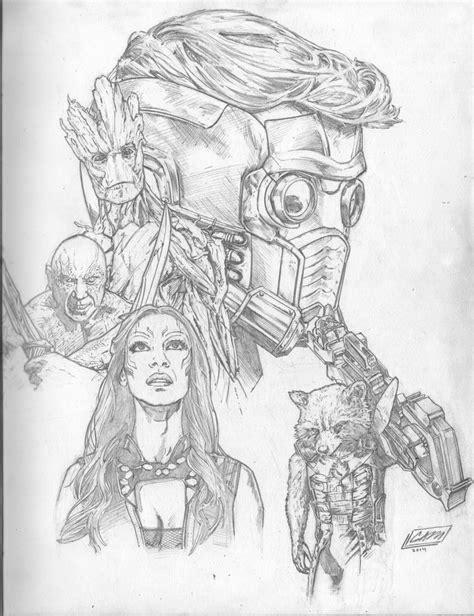 Guardians Of The Galaxy Sketch By Camadams0925 On Deviantart