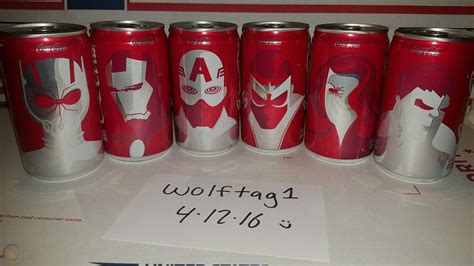 Limited Edition Coca Cola Marvel Avengers Mini Coke Can Set