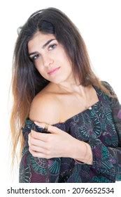 Woman Brunette Slim Sexy Posing Studio Stock Photo 2076652534 Shutterstock