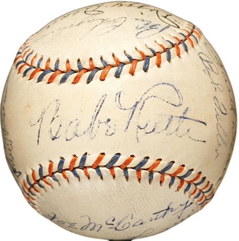 Vintage Baseball Greats Baseball Signed By With Babe Ruth