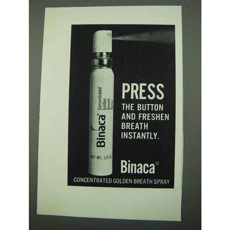 1969 Binaca Concentrated Golden Breath Spray Ad Nice On Ebid Ireland