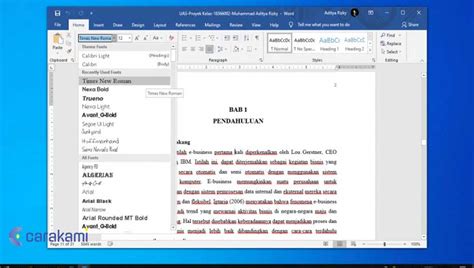 3 Cara Mengubah Font Default Microsoft Word Terbaru