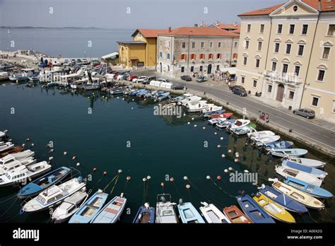 Slovenia Boats In Piran Harbour Stock Photo Alamy