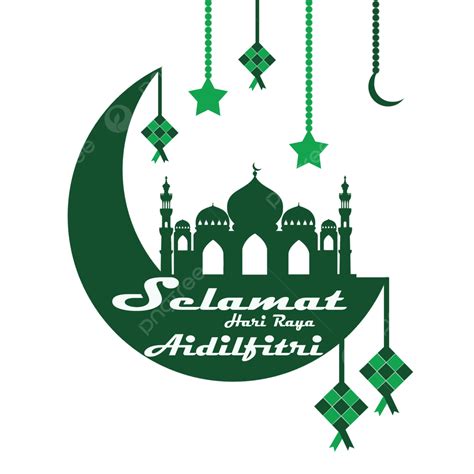 Hermoso Cartel De Banner Selamat Hari Raya Adilfitri Sobre Un Fondo