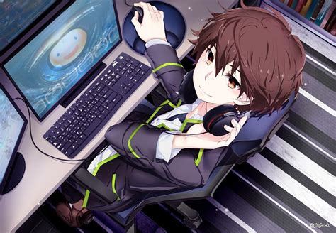 anime gamer guy wallpapers top nhung hinh anh dep