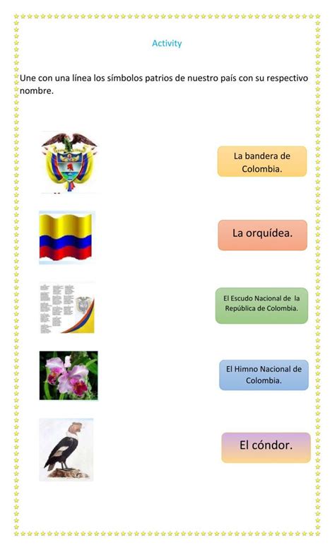 Los símbolos patrios de Colombia interactive worksheet Videos