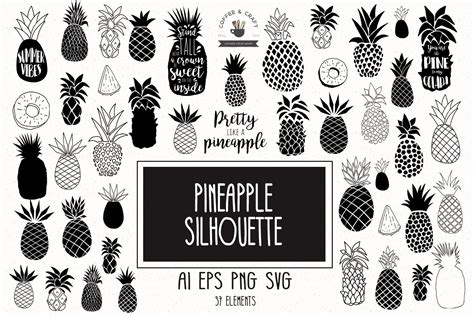 Pineapple Silhouette Svg