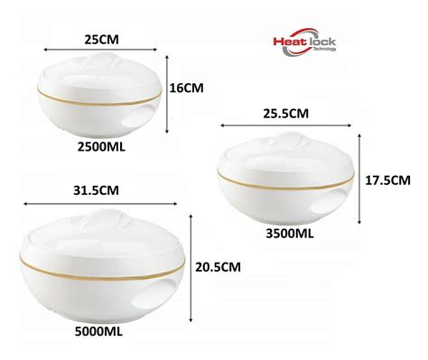 Large Pc Hot Pot Set Food Warmer Serving Insulated Casserole