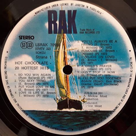 Lp Hot Chocolate Hottest Hits Kupindo