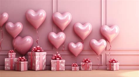 Premium Ai Image About 3d Cartoon Simple Seamless Valentines Day