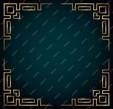 Premium Vector Golden Luxury Art Deco Frame Background