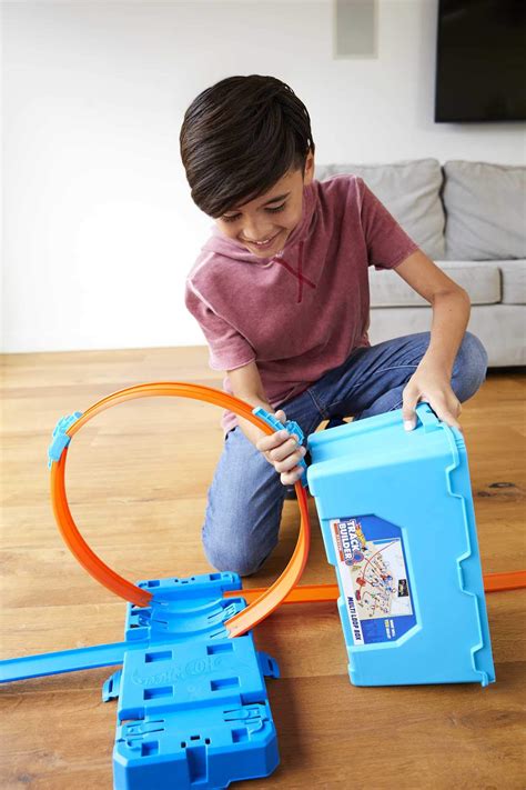 Hot Wheels Track Builder Multi Loop Box Ultimate Storage 10 Feet Of Track Connectors Launcher