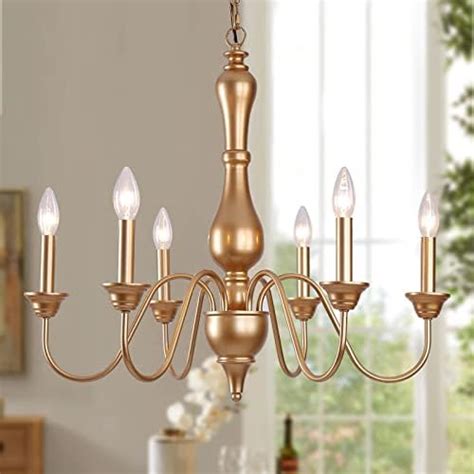 Meixisue Gold Modern French Country Chandelier Light Fixture Lights