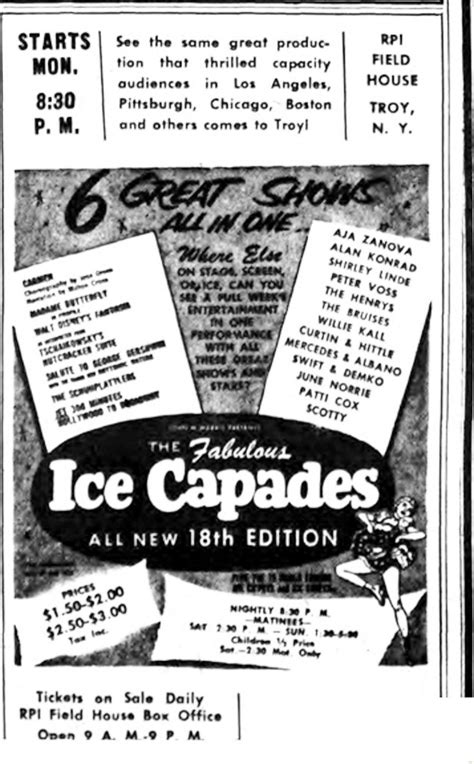 Ice Capades Rpi Field House Albany Ny S Albanygroup Archive