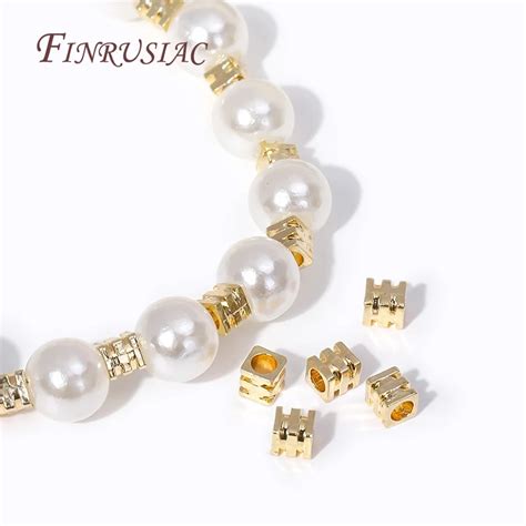 Квадратные бусины из латуни и металла, 2,5 мм, 3,5 мм | AliExpress