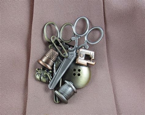 Sewing Brooch Ts For Sewers Sewing Scissors Sewing Etsy