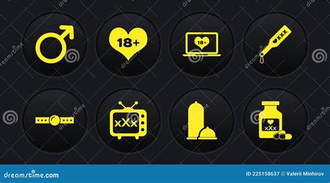 Set Silicone Ball Gag Spanking Paddle Sex Tv Old Television Condoms Safe Sex Laptop With