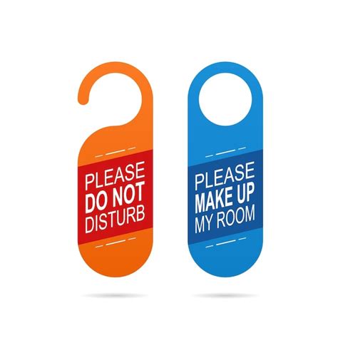 Premium Vector Door Hanger Tags For Room In Hotel Or Resort Empty