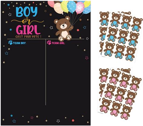 Baby Gender Reveal Party Games Gender Reveal Voting Game Baby