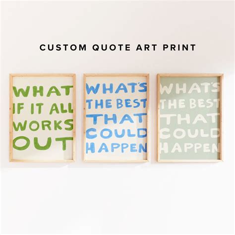 Custom Quote Typography Poster, Personalized Uplifting Quote Wall Art ...