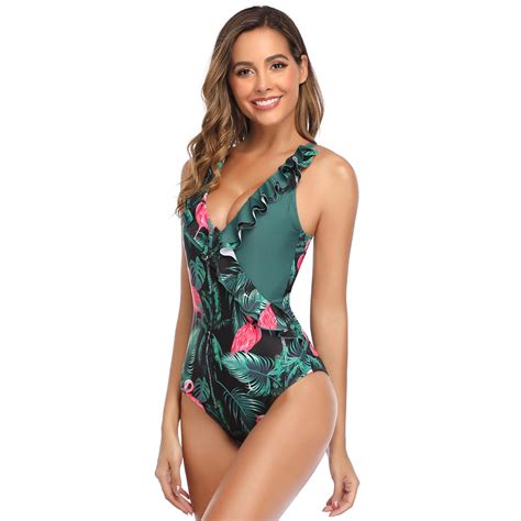 Women Sexy Bikini One Piece Swimwear Bathing Swimsuit Beach Wear Swimwear Ruffles Bikini