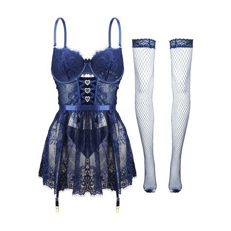 Jual Youve YouHave Lingerie Sexy Set G String Brukat Garter Belt