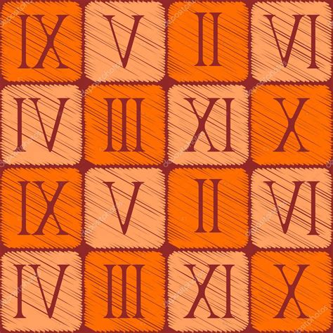 Seamless Background With Roman Numerals — Stock Vector © Drutska 71347171