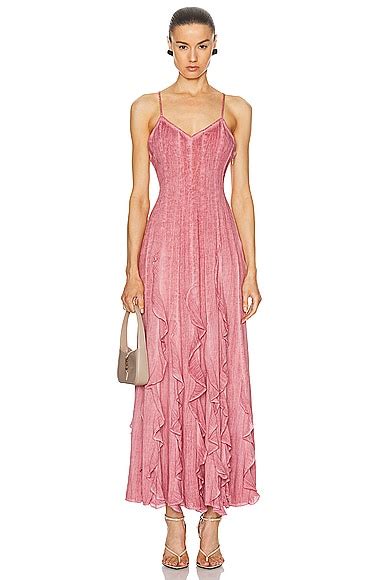 Rococo Sand For Fwrd Gaia Long Dress In Nude Pink Modesens